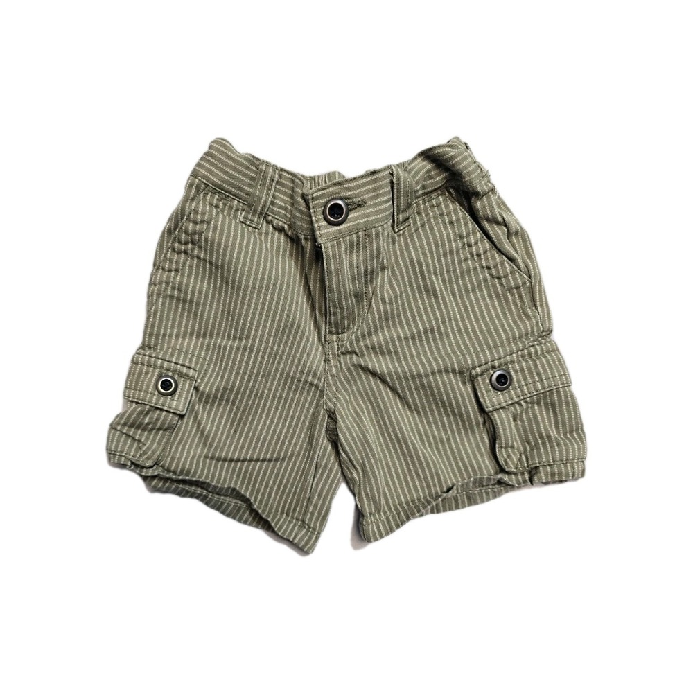 Janie And Jack Boys Cargo Shorts 6-12 Months Olive Green Safari Explorer
